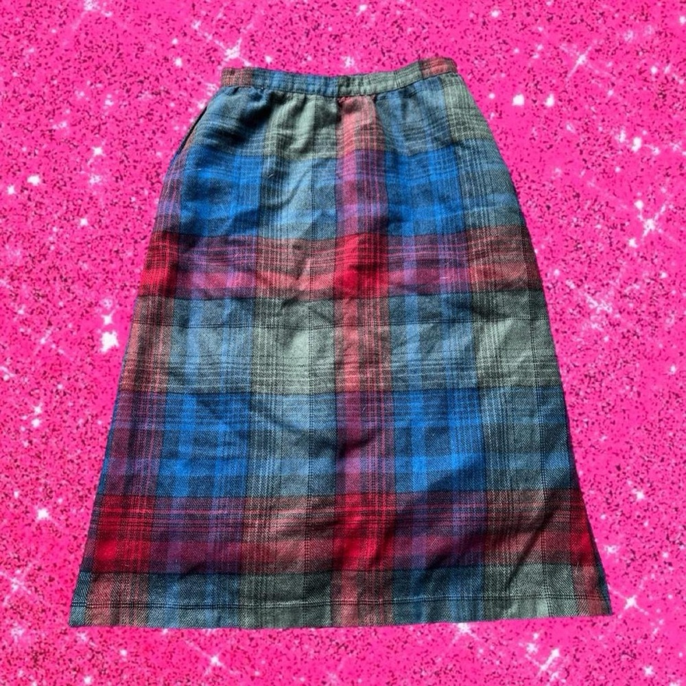 Vintage plaid school girl skirt 🫐💌